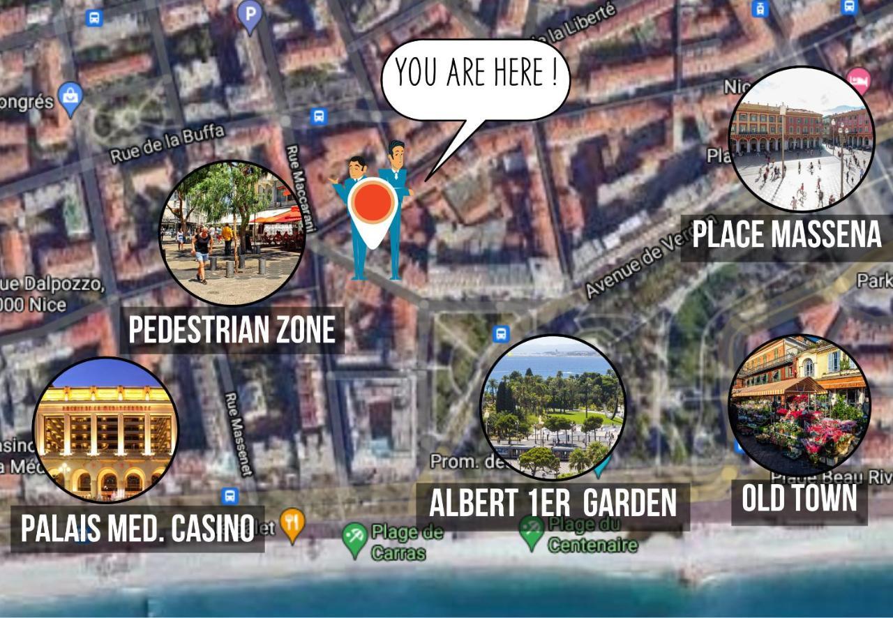 Nestor&Jeeves - Cactus Riviera - Hyper Center - Very Close Sea And Place Massena Nizza Exterior foto